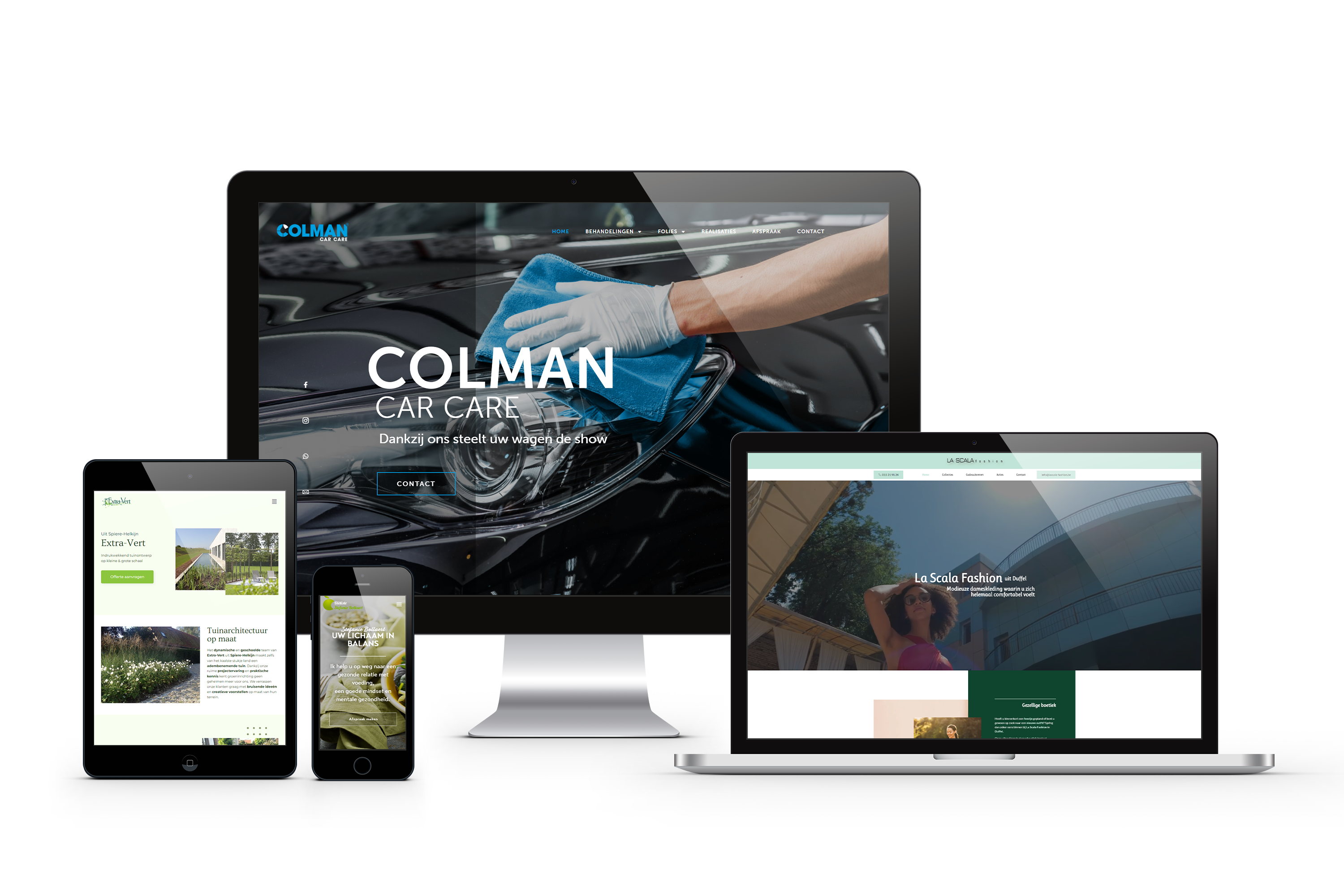 Websites op verschillende schermen